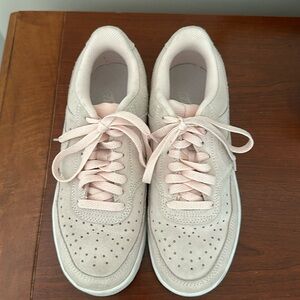 Women’s Nike Court Vision Low Orange Pearl Suede/White sneakers